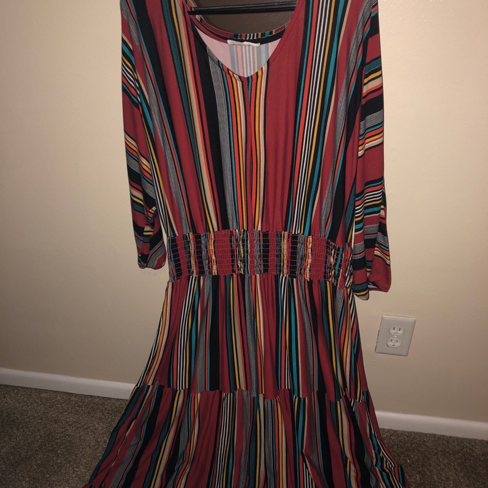 Modest Striped Dress (Cringed Middle)